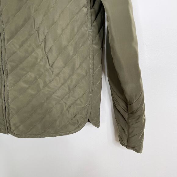 Lucky Brand Quilted Liner Jacket Olive Green Small S Full Zip Lightweight Womens - Picture 5 of 13